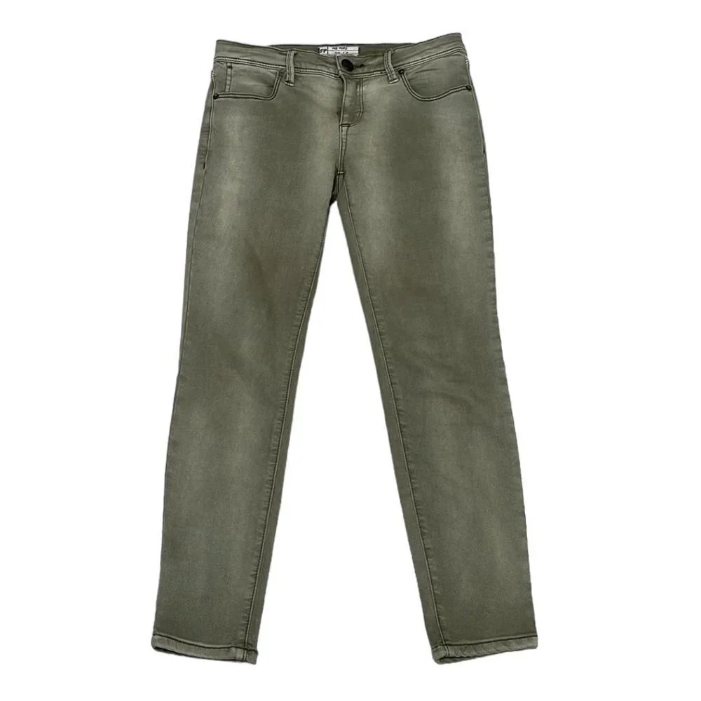 Free People Jeans Skinny Faded Denim Green Size 26